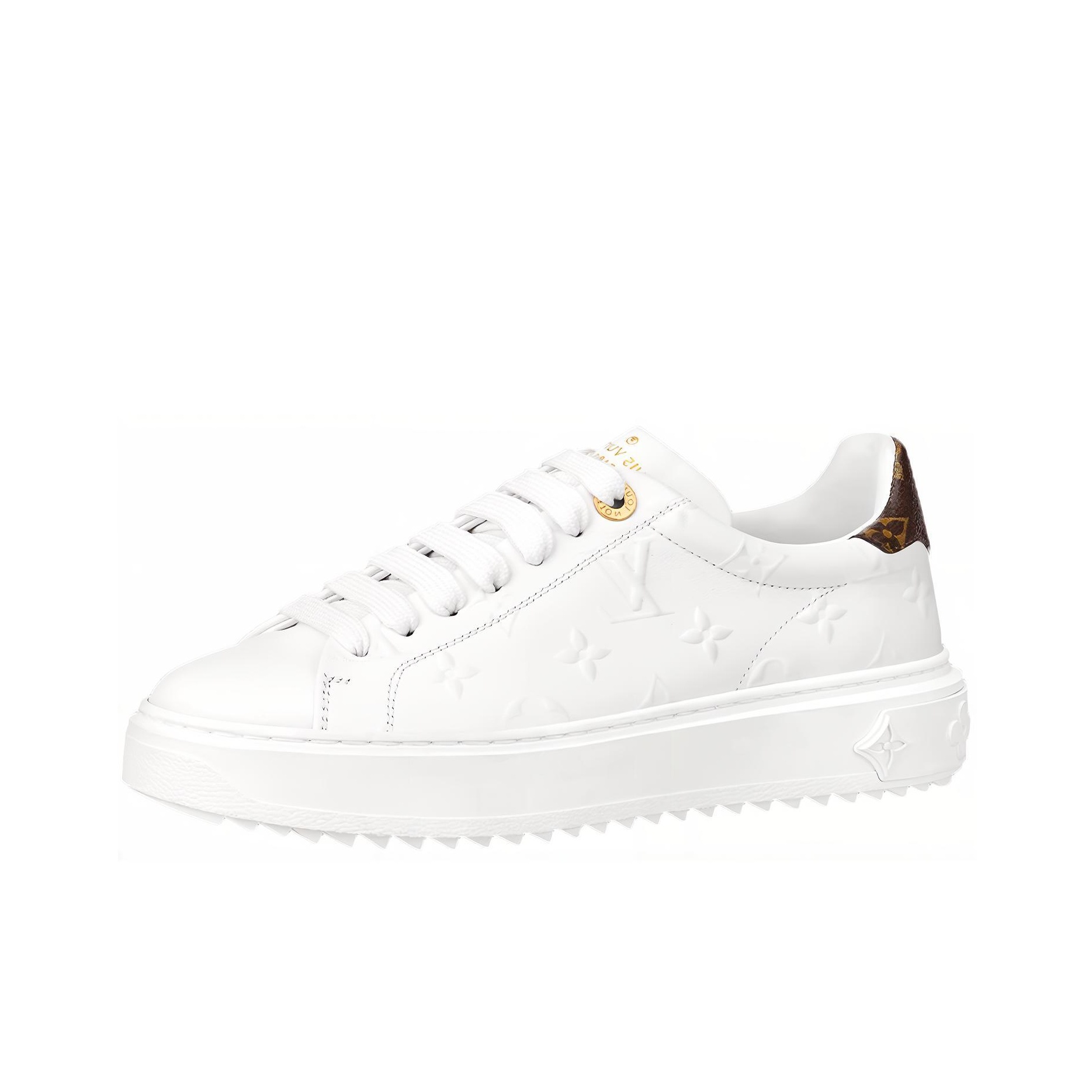 LOUIS VUITTON Time Out Sneakers 'White With White Monogram