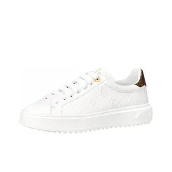 LOUIS VUITTON Time Out Sneakers 'White With White Monogram' Women's