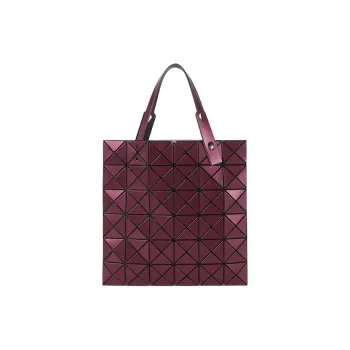 ISSEY MIYAKE PVC Tote Shopping Bag Handbag Women's Bordeaux Red