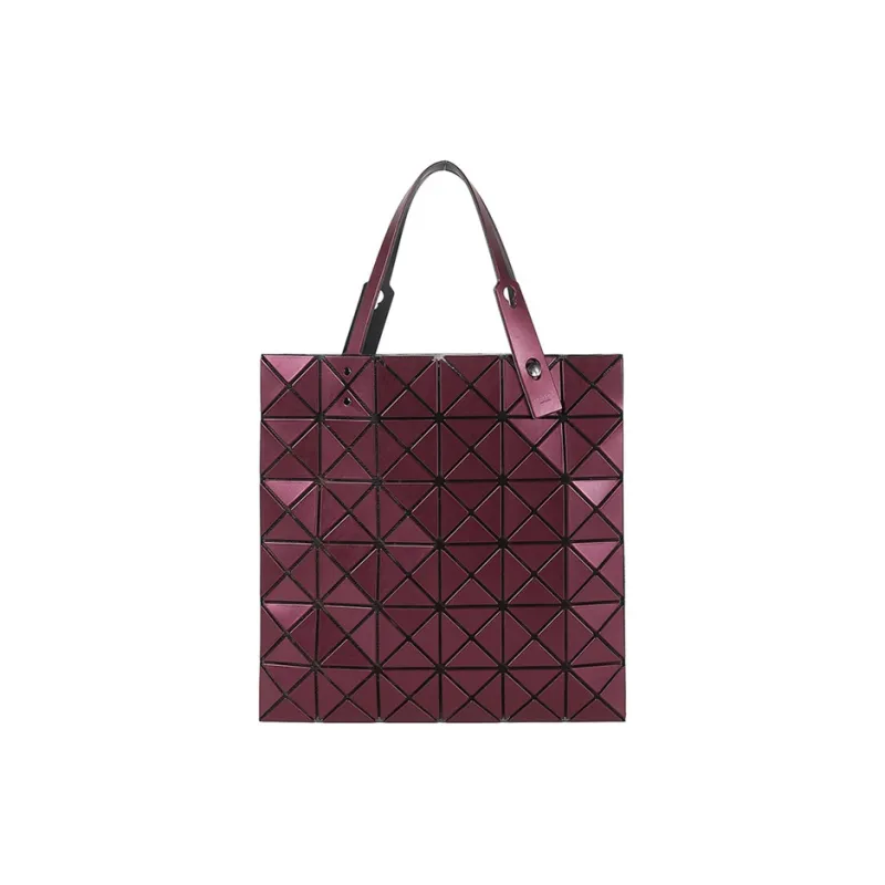 ISSEY MIYAKE PVC Tote Shopping Bag Handbag Women's Bordeaux Red-0