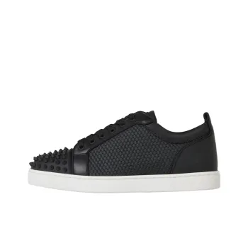 Christian Louboutin Louis Junior Spikes Black White