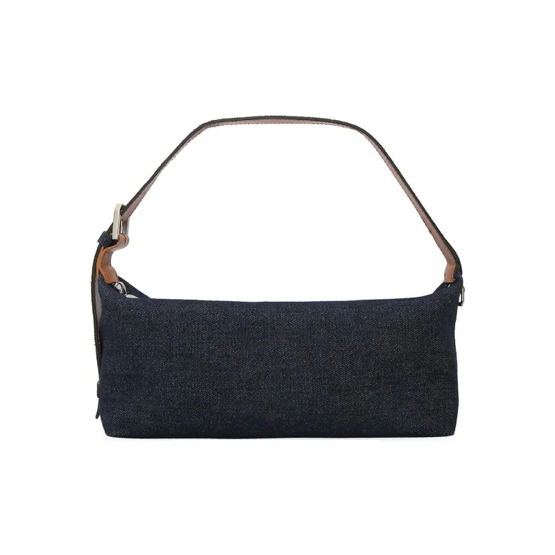 Eera Cotton Denim One Shoulder Handbags Women's Dark Blue-0