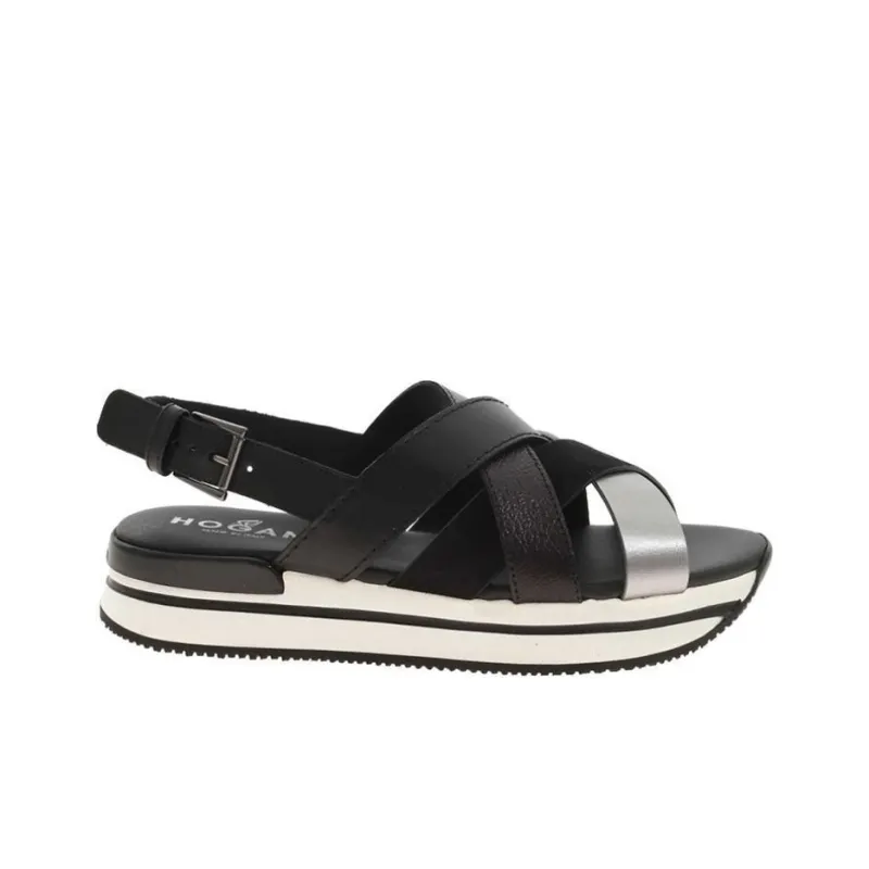 HOGAN H222 Strap Sandals Women's Black-1
