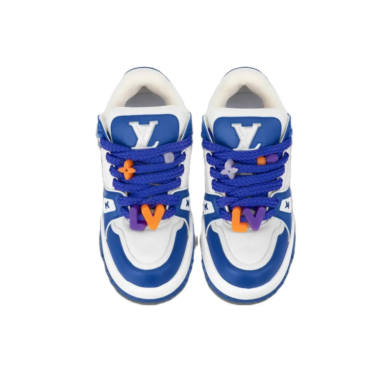 LOUIS VUITTON Lv Trainer Maxi Sneakers 'Blue'-4