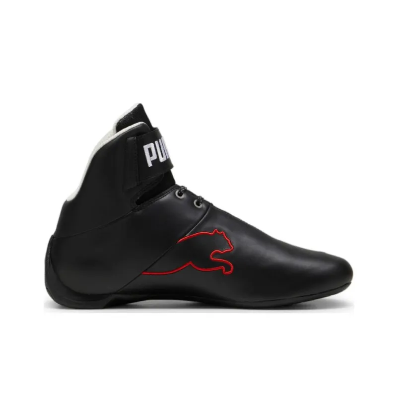 PUMA Ferrari Future Cat Anti Slip Wear Resistant Mid Top Training Shoes Unisex Black Red-1
