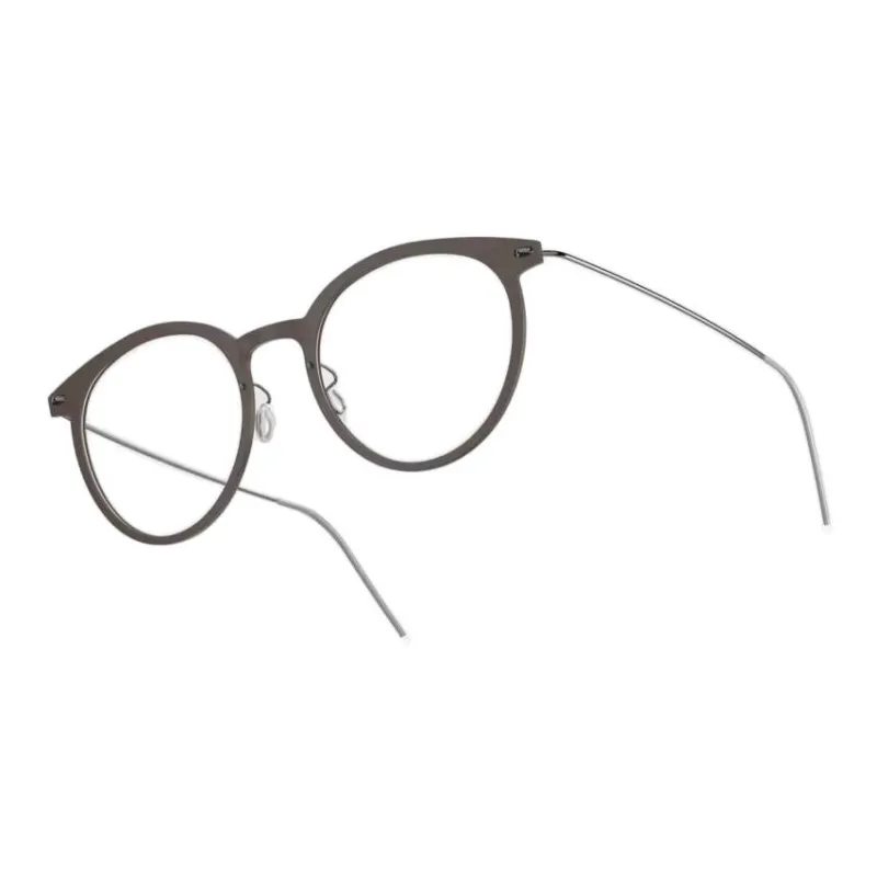 LINDBERG Titanium Oval Eyeglass Frames Unisex Brown-1