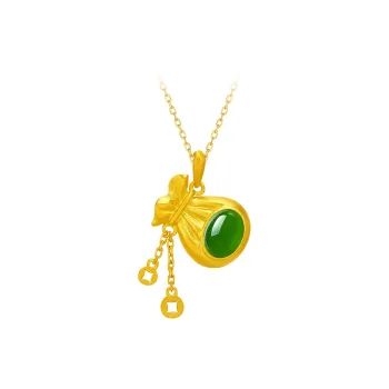 ME LUXE S925 Silver Hetian Jade Birthday Girlfriend Bestie Women's Green Jade