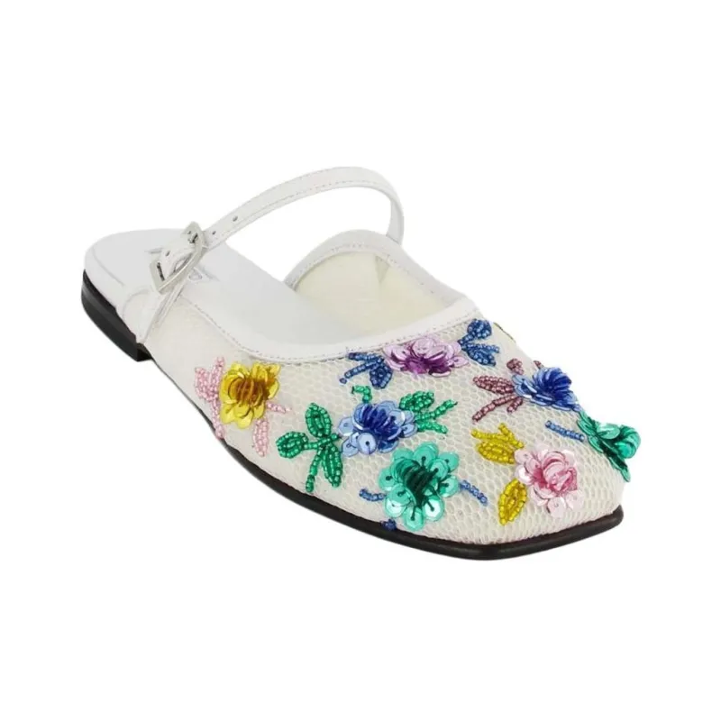 NODALETO Wrap-toe Slippers Women's White-2