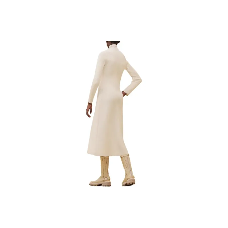 HERMES FW24 Long Sleeved Dresses Women's White-1