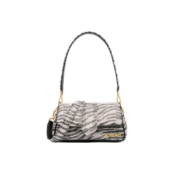 Jacquemus Lambskin Handbag Shoulder Bag Women's Black White Zebra Color