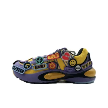 LiNing Shock Absorbers With Slip Resistant And Abrasion Resistant Properties Low Top Running Shoes Women's Multicolor