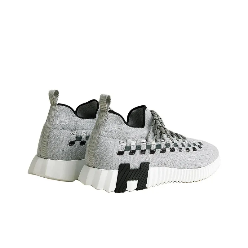 HERMES Fle Low Top Casual Shoes Men's Gray-2