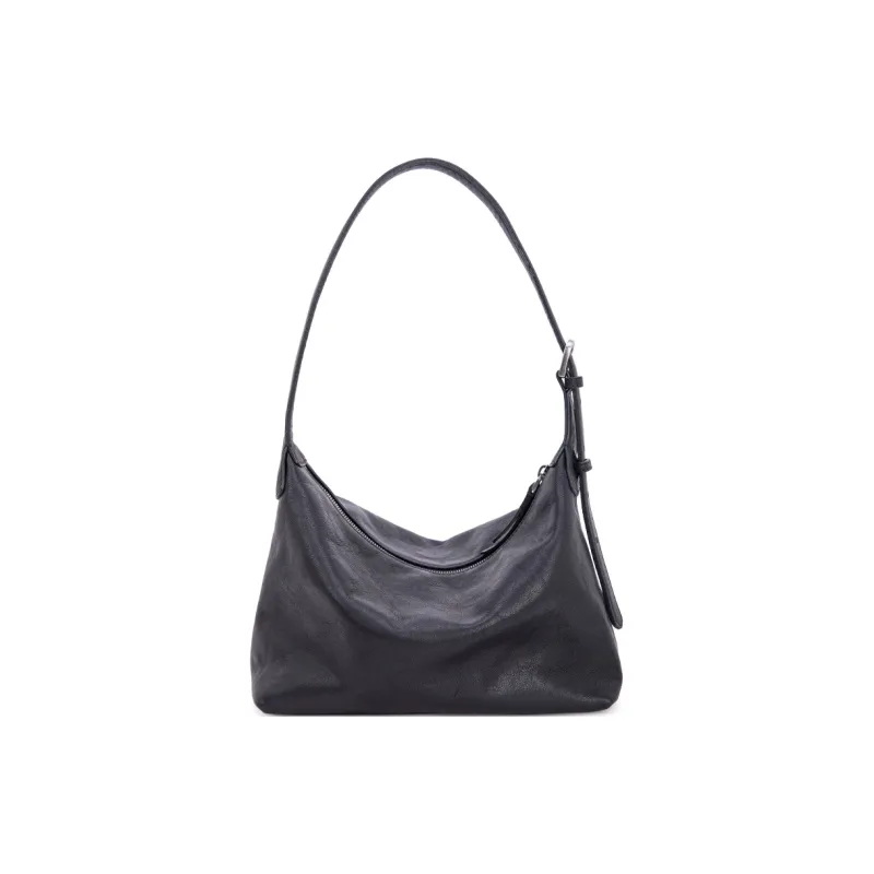 VENOF Cow Leather Shoulder Bag Medium Size Women's Light Tea Brown/Rock Desert Black/Vintage Red-9