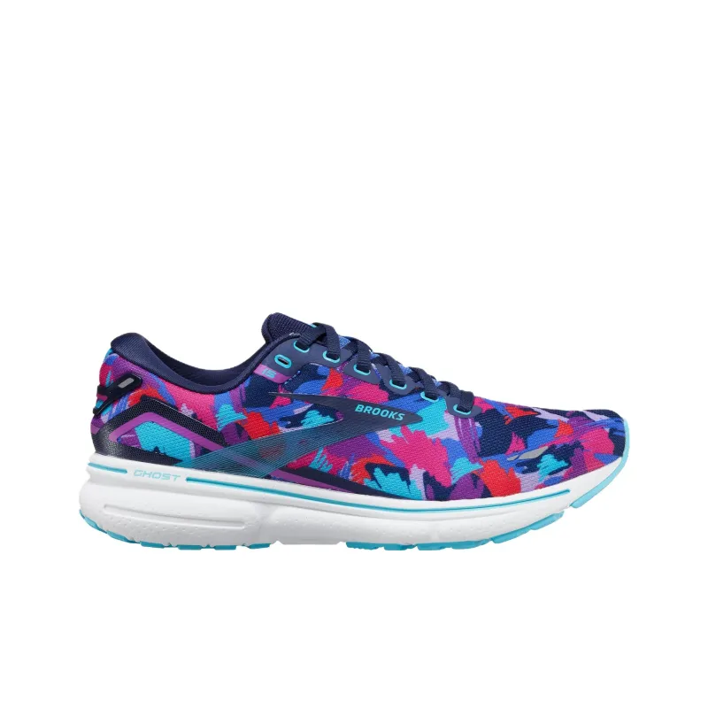 Brooks Ghost 15 Anti-Slip Wear-Resistant Low-Top Running Shoes Women's Blue Purple-1