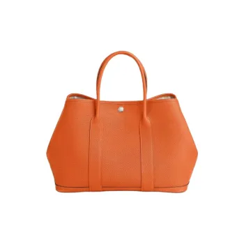 HERMES Garden Party Negonda Calfskin Handbag Women's 93 Orange Hermes Orange Combo