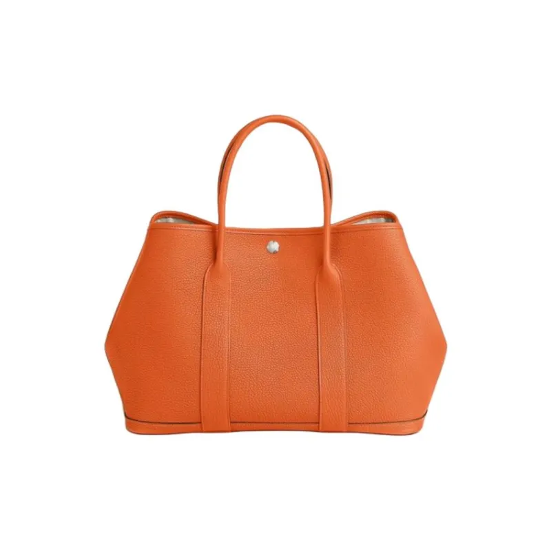 HERMES Garden Party Negonda Calfskin Handbag Women's 93 Orange Hermes Orange Combo-0