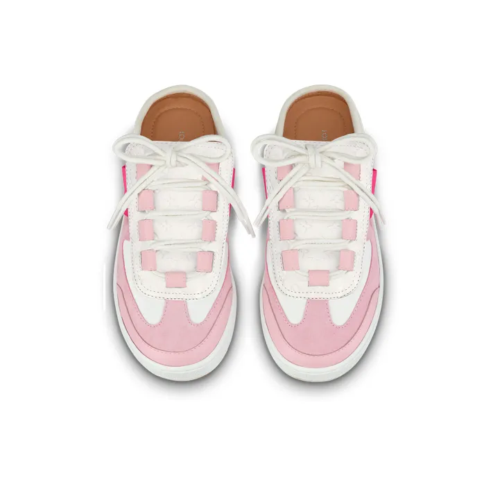 LOUIS VUITTON Lous Slip Resistant Closed Toe Slippers Women's Pink White-4