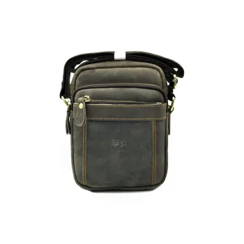 Single Warehouse Cow Leather Crossbody Bag Regular Men's Coffee