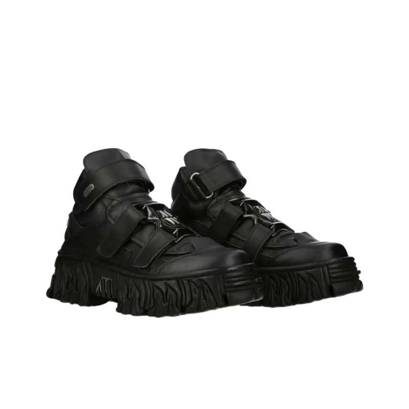 NEW ROCK High-Top Casual Shoes Unisex Black-4