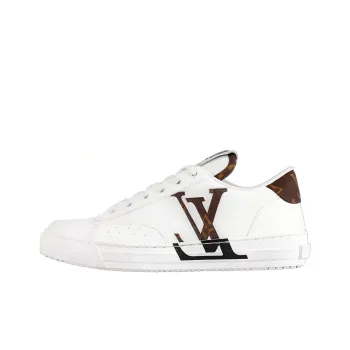 LOUIS VUITTON Charlie Low Top Stylish Skateboarding Shoes Women's White Brown