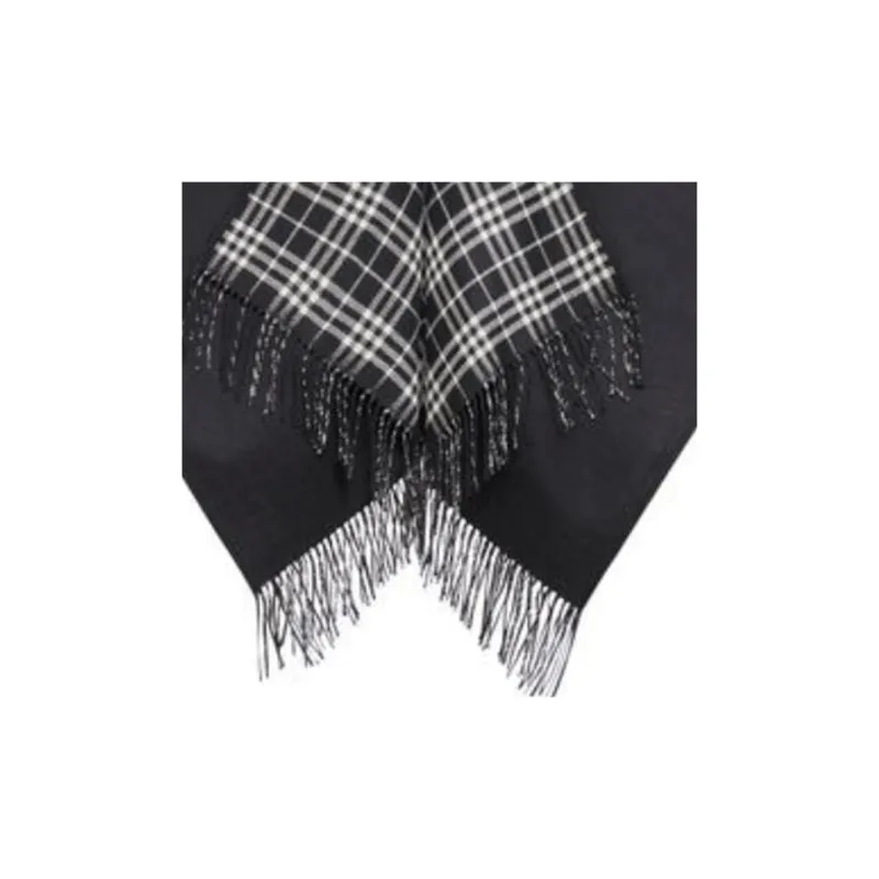 Burberry Reversible Checked Fringed Cape-2