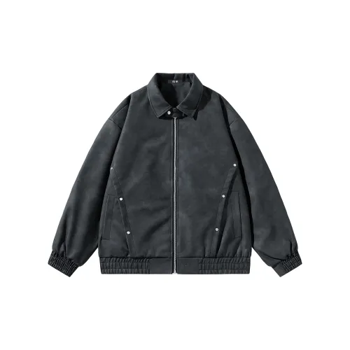 HCHUICHENG Leather Jackets Men