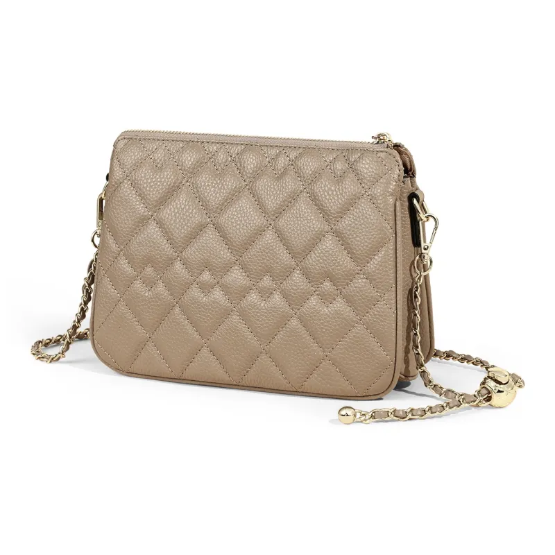 COMELY Cow Leather Patchwork Synthetic Leather Shoulder Bag Crossbody Bag Small Size Women's Multicolor-8