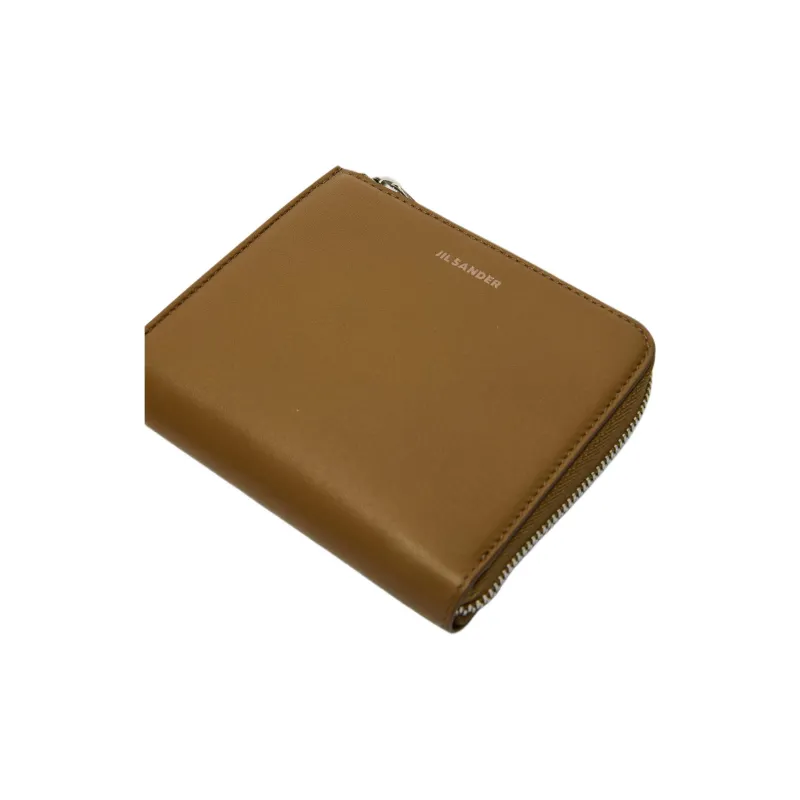 JIL SANDER Calfskin Card Holder Men's Honey Gold-3