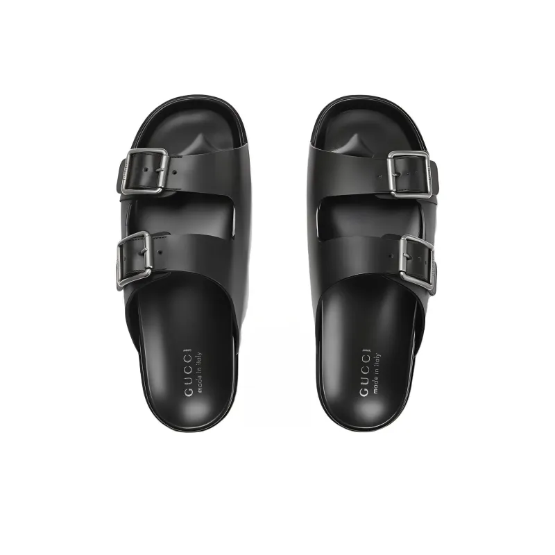 GUCCI Slide Slippers Men's Black-4