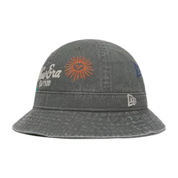New Era Cotton, Polyester Bucket Hats Unisex Gray
