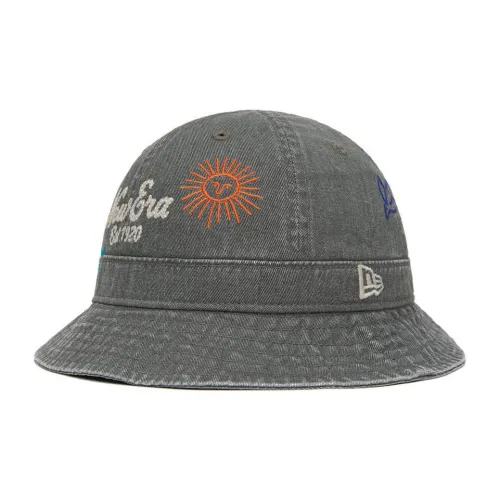 New Era Cotton, Polyester Bucket Hats Unisex Gray