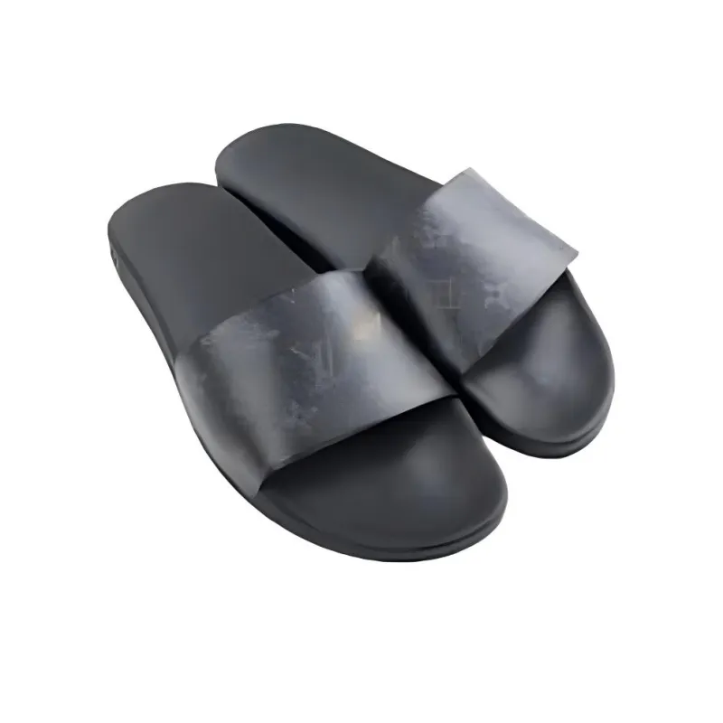 LOUIS VUITTON Waterfront Mules 'Black Logo Monogram'-3
