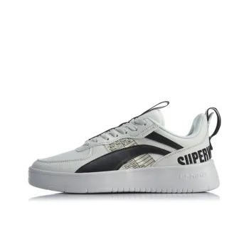 LiNing Wave Superwave Lite Slip Resistant, Abrasion Resistant, Lightweight Low Top Skateboard Shoes Men's Black White