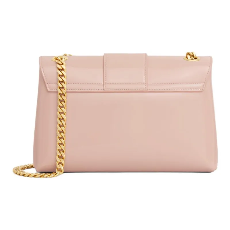 CELINE Patent Leather Calfskin Shoulder Bag, Crossbody Bag Women's Pink-3