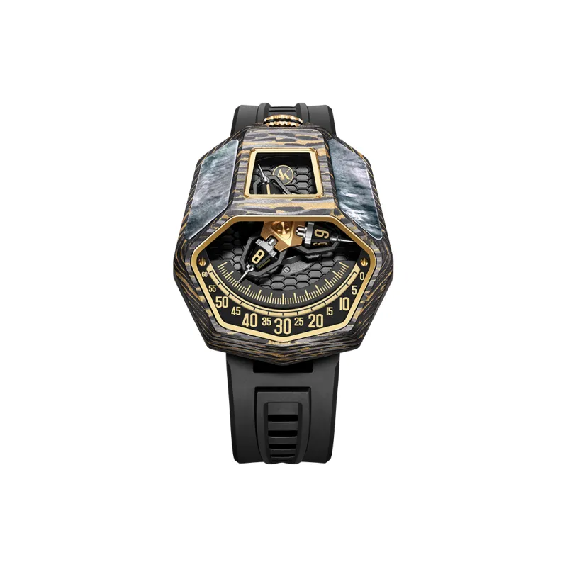 ATOWAK Mamba Snake Series Venom Automatic Mechanical Movement Watch Men's Watches Gold Dial-0