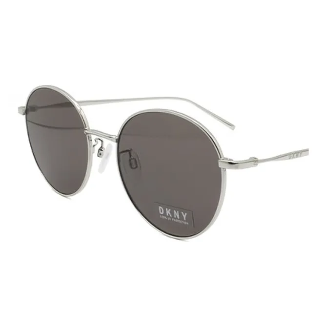 DKNY Metal Round Sunglasses Women's Silver-2