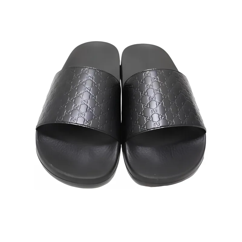 GUCCI MicroGUCCIssima Slide Black-4