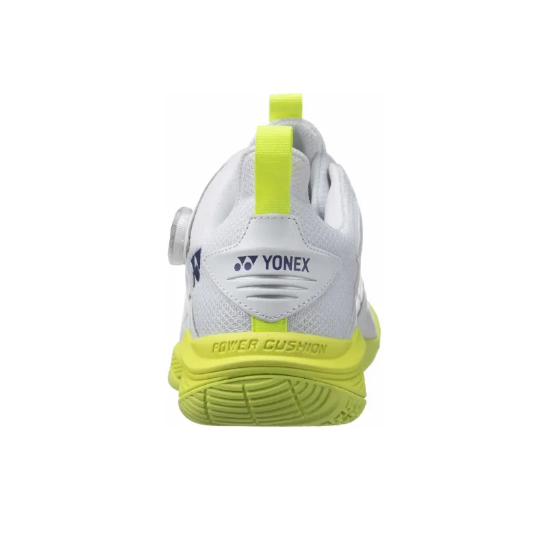 YONEX Abrasion Resistant Low Top Badminton Shoes Men's White Yellow-3