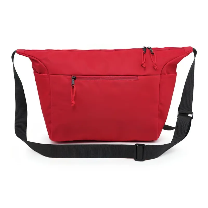 Dickies Nylon Fabric Messenger Bag Shoulder Bag Crossbody Bag Regular Unisex Black/Ecru/Red-12