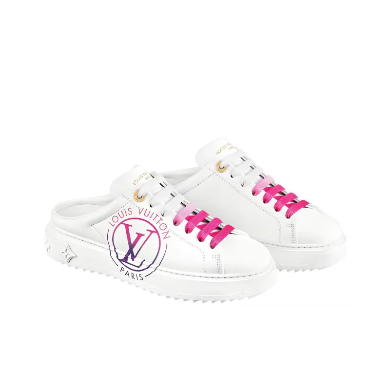 LOUIS VUITTON Time Out Odor Resistant Closed Toe Slippers Women's White-2