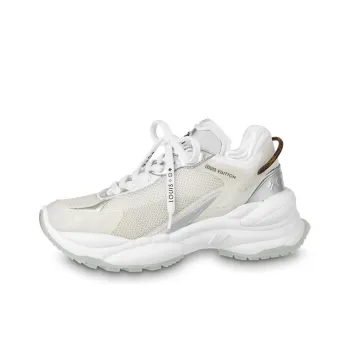 LOUIS VUITTON Run 55 Cushioning Low Top Sports Casual Shoes Women's Ecru