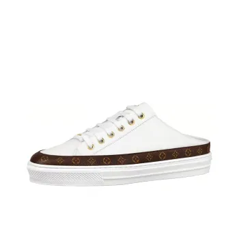 LOUIS VUITTON Stellar Mules 'White Brown' Women's