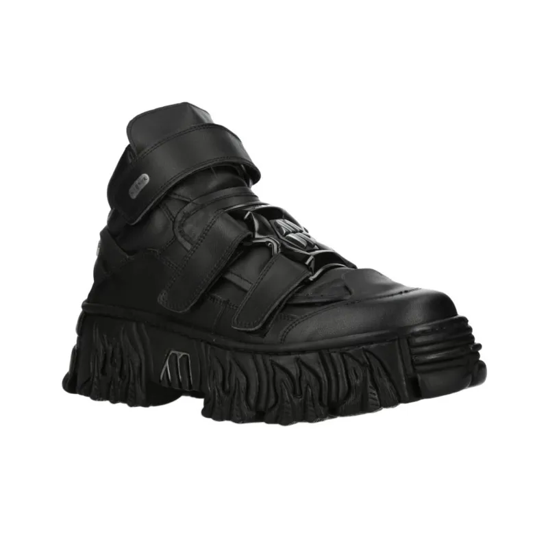 NEW ROCK High-Top Casual Shoes Unisex Black-3