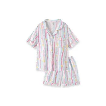WANANNI Pajama Set Women's Pink Blue