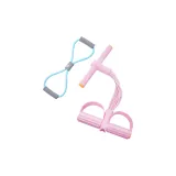 Pink Six-Tube Foot Pedal+Blue Eight-Shaped Tensioner[Brand-New Upgraded, Bold 6-Tube, High Strength and Durability]