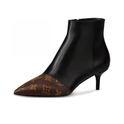 LOUIS VUITTON Chérie Ankle Boots Women's Black/Brown