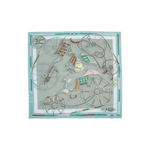 HERMES Silk Scarves Unisex