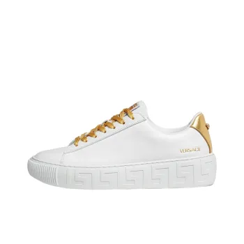 VERSACE La Greca Low Top Stylish Skateboarding Shoes Women's White