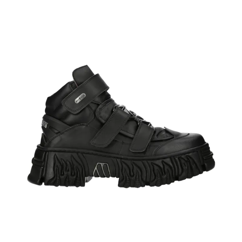 NEW ROCK High-Top Casual Shoes Unisex Black-1