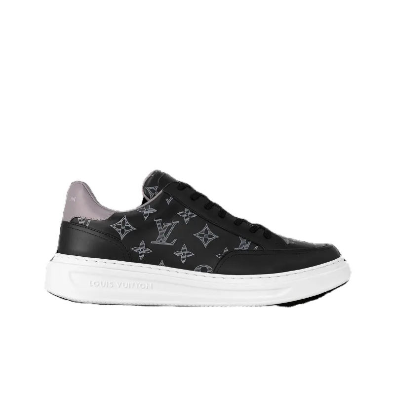 LOUIS VUITTON Beverly Hills Sneakers 'Black Grey Monogram'-1